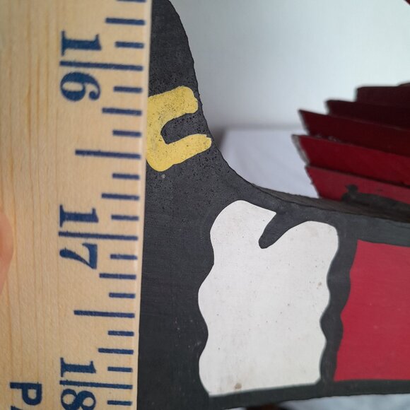 Unique Handpainted Wood Wind Spinner Santa Christmas Outdoor Decoration READ 18" - Picture 3 of 13